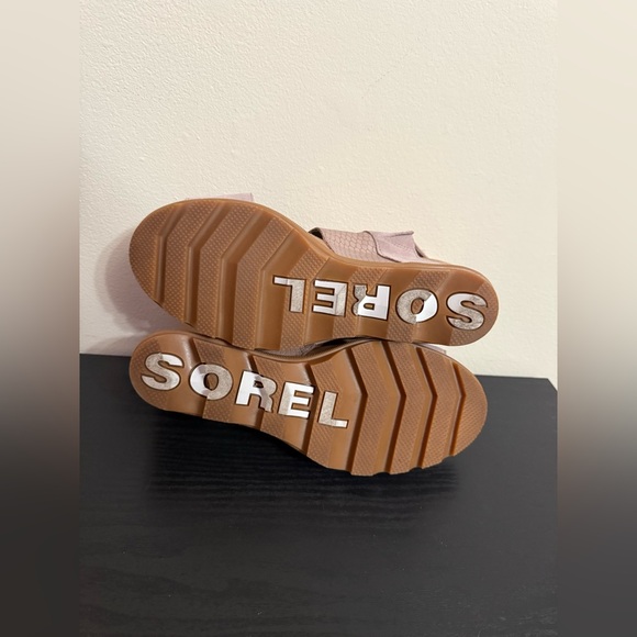 Sorel Joanie Pink Slingback Wedge Leather Sandal Women's Size 9.5 - Picture 6 of 7